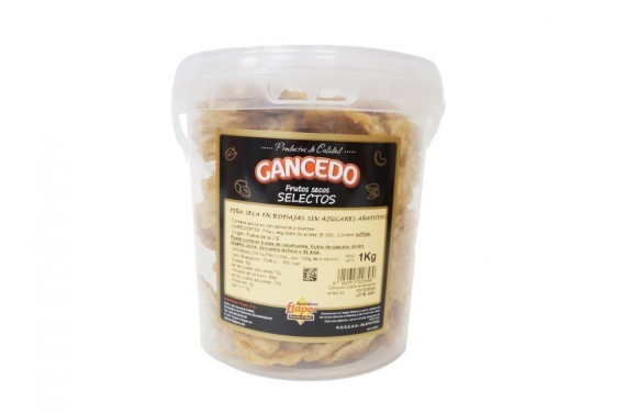 PIÑA SECA RODAJAS SIN AZUCAR  BT 1 KG