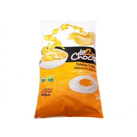 PATATAS FRITAS CON SABOR A HUEVO FRITO BL. 500 GR