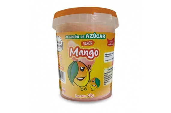 ALGODON DE AZUCAR SABOR MANGO 20 GR 1 UNIDAD. MD