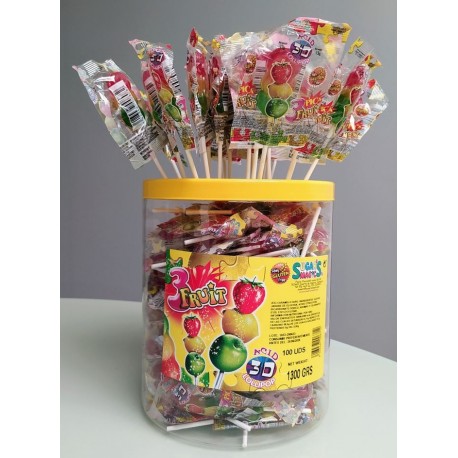 3 FRUIT ENVUELTO 100 UND. SUGAR'S MAGIC