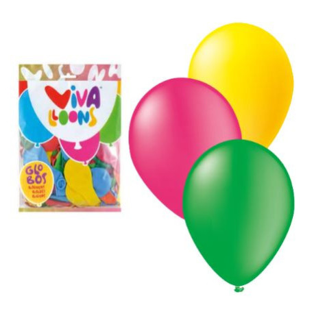 GLOBOS COLORES SURTIDOS 100 UND. 9D PERSAN