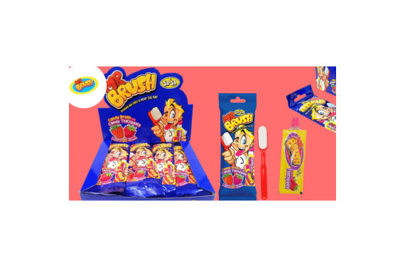 MR BRUSH WITH CANDY TUBE 25 GR X 24 UNIDADES