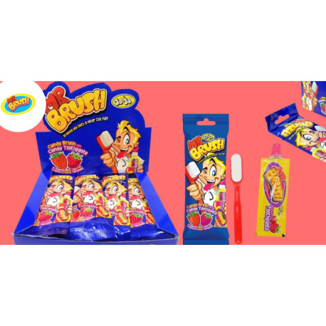 MR BRUSH WITH CANDY TUBE 25 GR X 24 UNIDADES