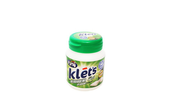 CHICLE KLETS HIERBABUENA SIN AZ. BOTE 70 UND. FINI