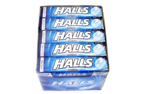 HALLS EUCALIPTO MENTOLADO SIN AZUCAR 20 UND.