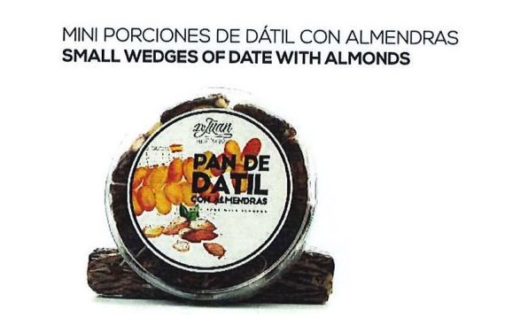 PAN DE DATIL CON ALMENDRAS TARRINA 8 UND.