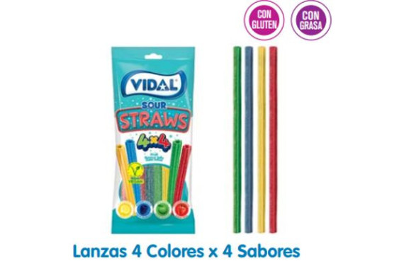 LANZAS 4 COLORES X 4 SABORES 90 GR. VIDAL