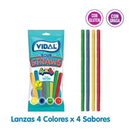 LANZAS 4 COLORES X 4 SABORES 90 GR. VIDAL