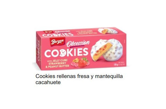 COOKIES RELLE. FRESA Y MANTEQ. DE CACAH. 128 GR D.A.