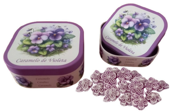 LATA FLORES VIOLETAS 100 GR M.T.