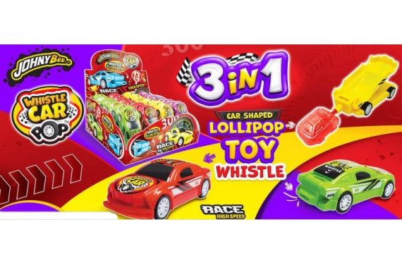 CAR WHISTLE POP 3 EN 1 24 UNIDADES JOHNYBEE (D)