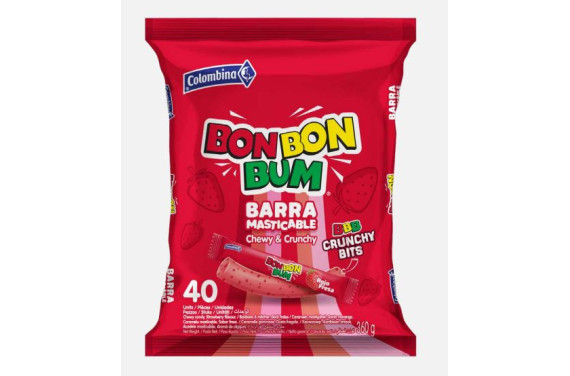 BON BON BUM BARRA MASTICABLE 40 UND 360 G FIESTA