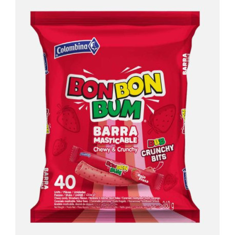 BON BON BUM BARRA MASTICABLE 40 UND 360 G FIESTA