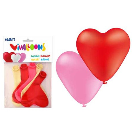 BOLSA 5 GLS CORAZON COLORES SURTIDOS PASTEL PERSAN