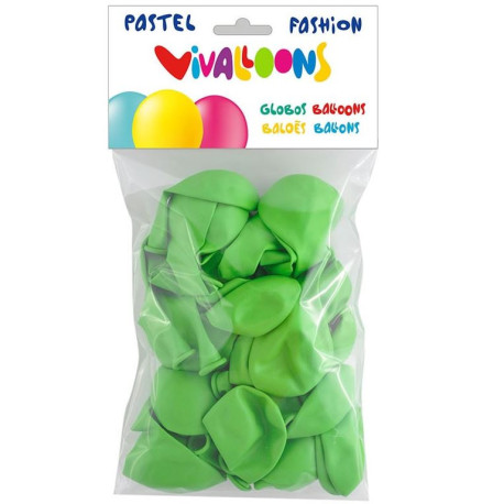 GLOBOS PASTEL VERDE PISTAC 50 UND. ROYAL ART.43310