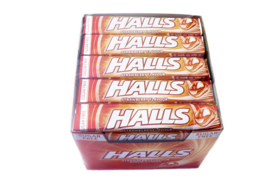 HALLS FRESA SIN AZUCAR 20 UND