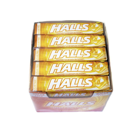 HALLS MIEL LIMON SIN AZUCAR 20 UND