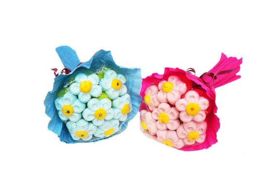 RAMO MARGARITAS AZUL/ROSA/AMARILLO 1 UND. DA