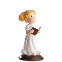 NIÑA COMUNION CON BIBLIA 13,5 CM. 1 UND. DEKORA