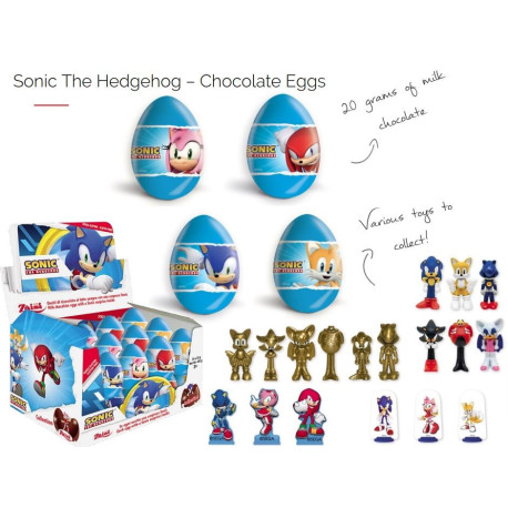 HUEVOS CHOCO SONIC 24U. BIP CANDY & TOYS