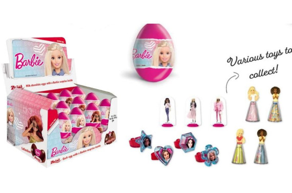 HUEVOS CHOCO BARBIE 24U. BIP CANDY & TOYS