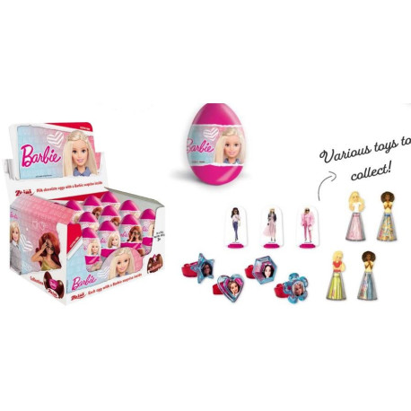 HUEVOS CHOCO BARBIE 24U. BIP CANDY & TOYS