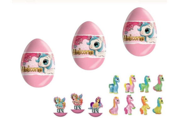 HUEVOS CHOCO UNICORNIOS 24U. BIP CANDY & TOYS