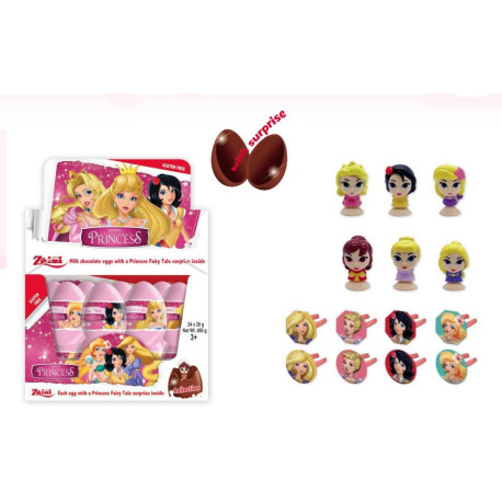 HUEVOS CHOCO PRINCESAS 24U. BIP CANDY & TOYS