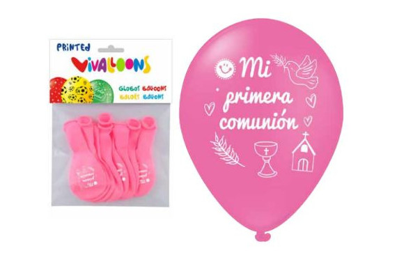 BOLSA 8 GLS COMUNION ROSA Y BLANCO NIÑA PERSAN