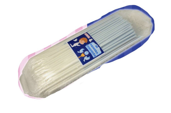 CAÑAS COMUNION AZUL/BLANCO + BANDEJA 100 UNIDADES SIDRAL