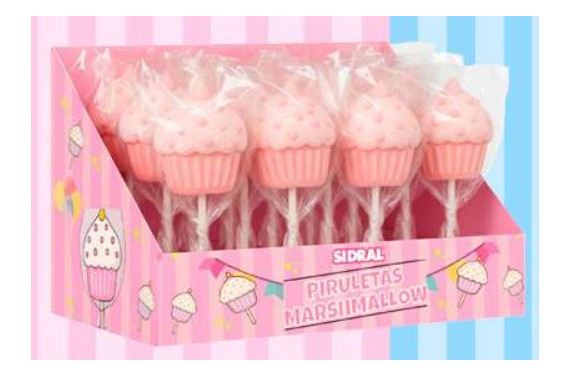 PIRULETAS PASTEL ROSA 16 X 28 GR SIDRAL