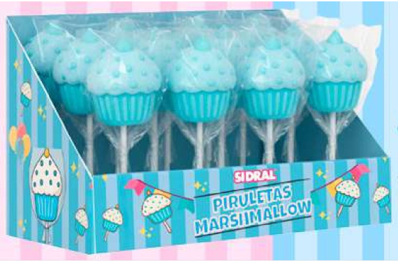PIRULETAS PASTEL AZUL 16 X 28 GR SIDRAL
