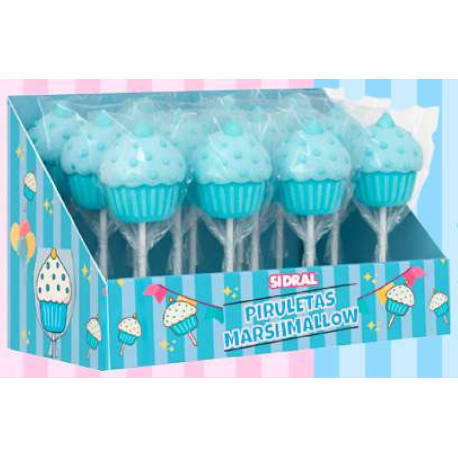 PIRULETAS PASTEL AZUL 16 X 28 GR SIDRAL